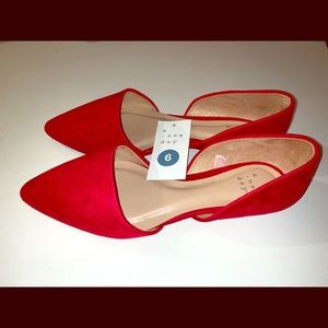 A new day red flats size 6 NWT